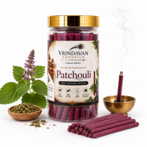 Patchouli Dry Dhoop Sticks | Earthy Natural Fragrance for Pooja, Yoga & Meditation | 150g