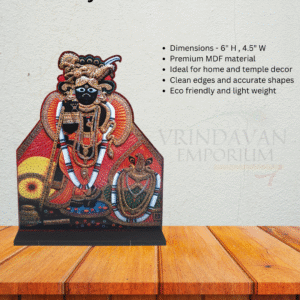 Bankey Bihari Ji Wooden Cutout