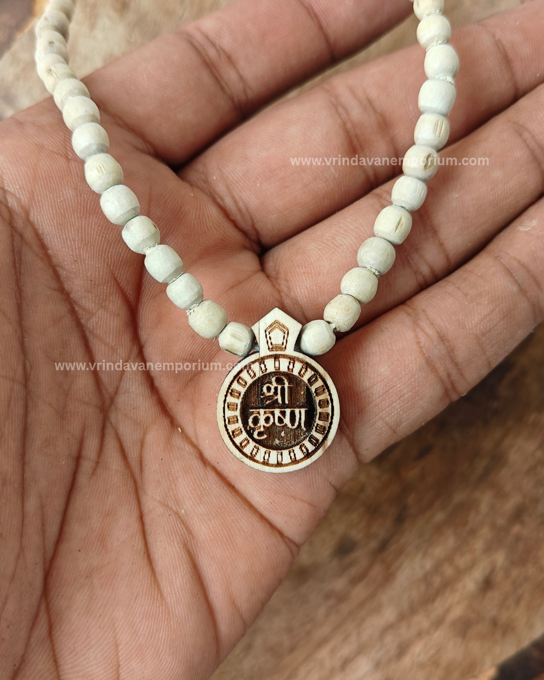Krishna Naam Tulsi Locket Mala - Image 2
