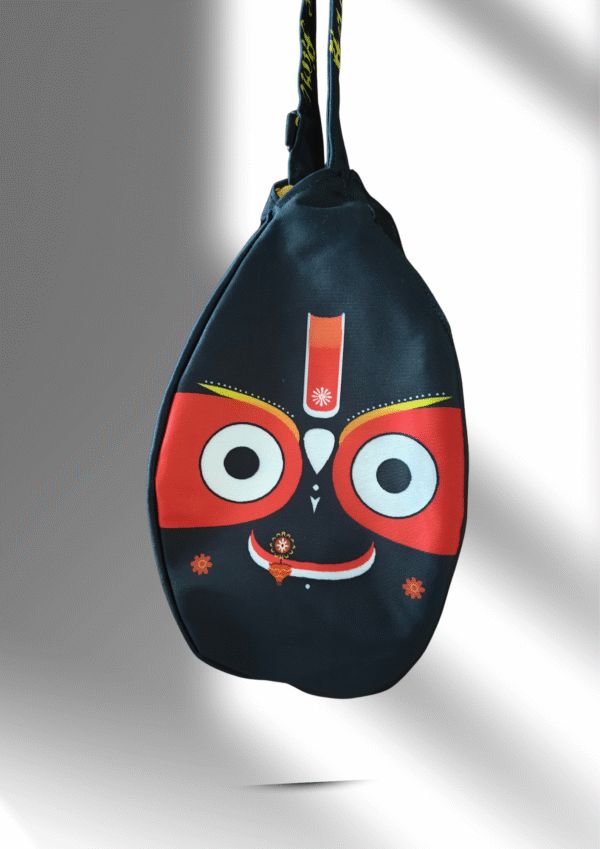 Jagannath Ji Black Multi Print Bead Bag - Image 2