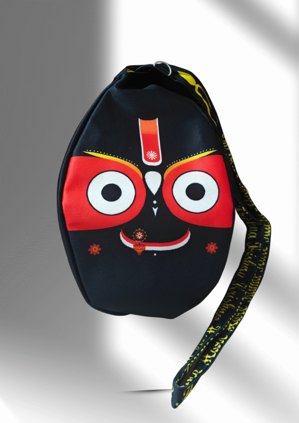 Jagannath Ji Black Multi Print Bead Bag
