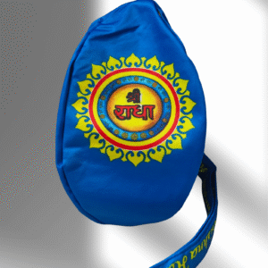 Shree Radha Blue Multi Print Bead Bag