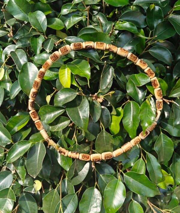 Tulsi kanthi mala 1 round containing beads with Krishna naam engraved on them. Perfect for Devotees.