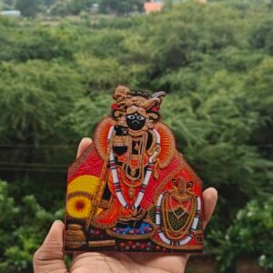 Bankey Bihari Ji Wooden Cutout