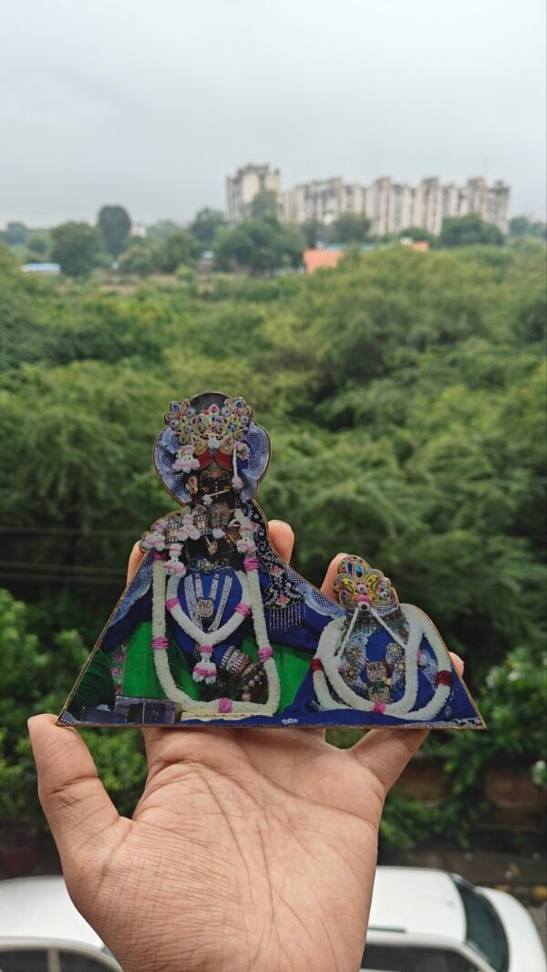 Radhavallabh Ji Wooden Cutout - Image 2