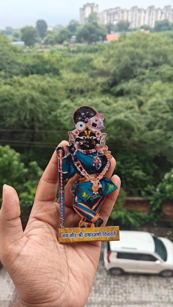 Radharaman Ji Wooden Cutout