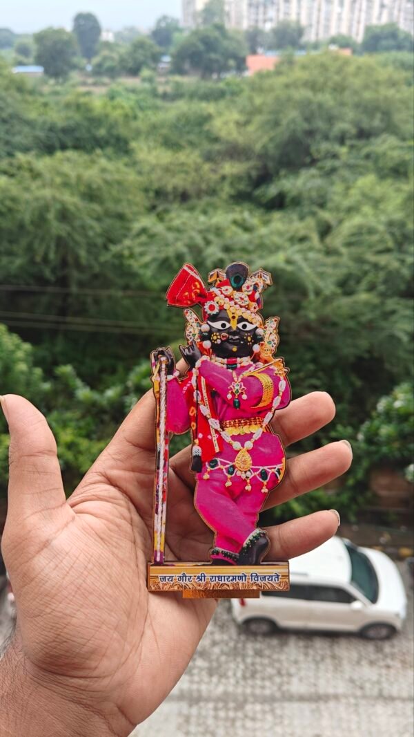 Radharaman Ji Wooden Cutout - Image 2