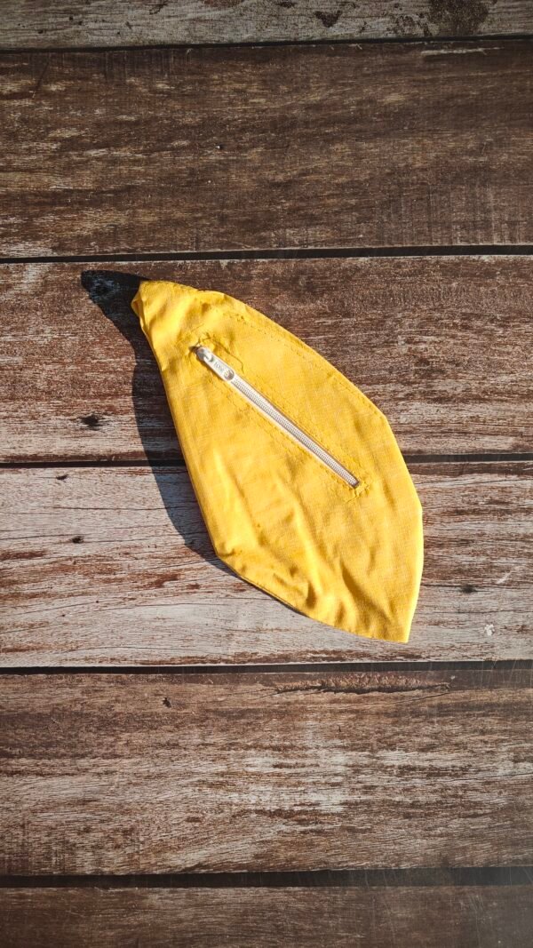 Yellow Cotton Plain Bead Bag