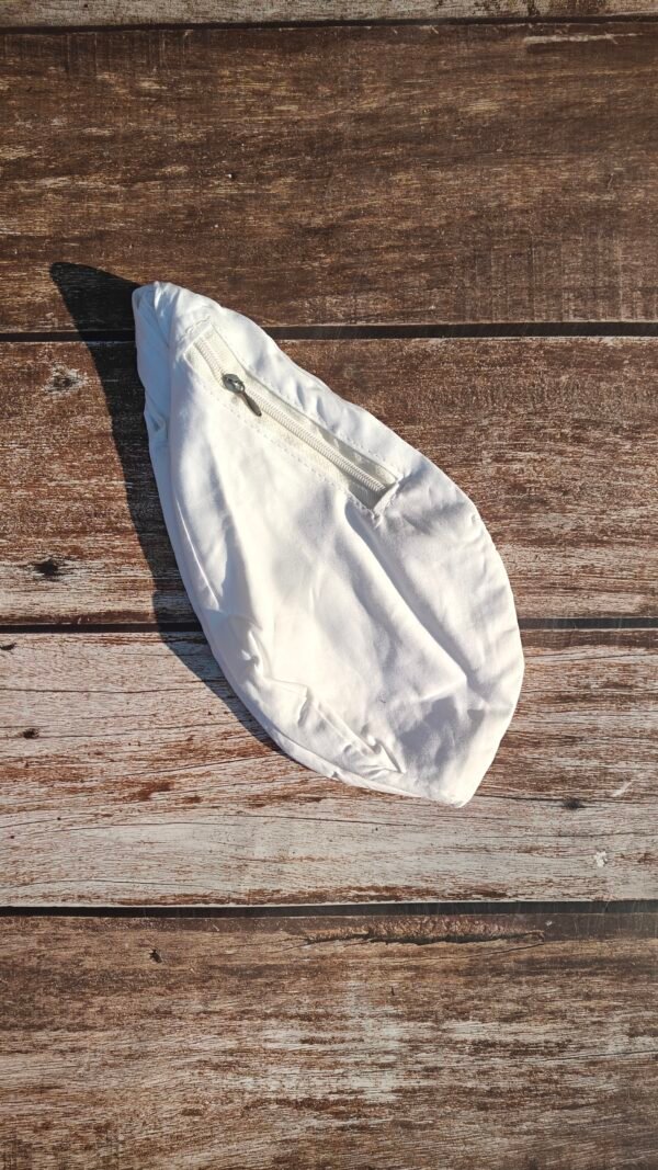 White Cotton Bead Bag