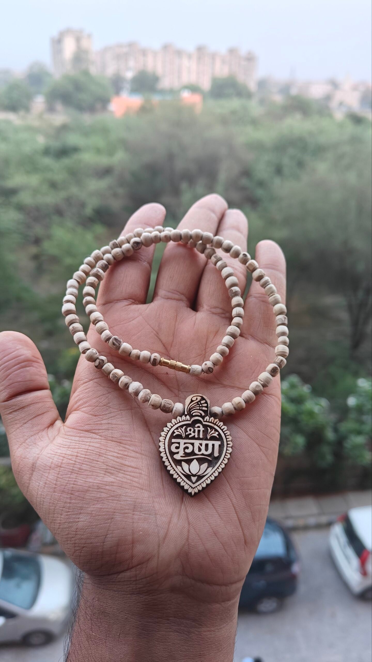 Shri Krishna Heart Shaped Locket Mala