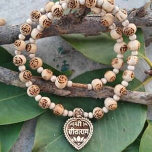Shree sitaram Tulsi locket mala with ram naam beads