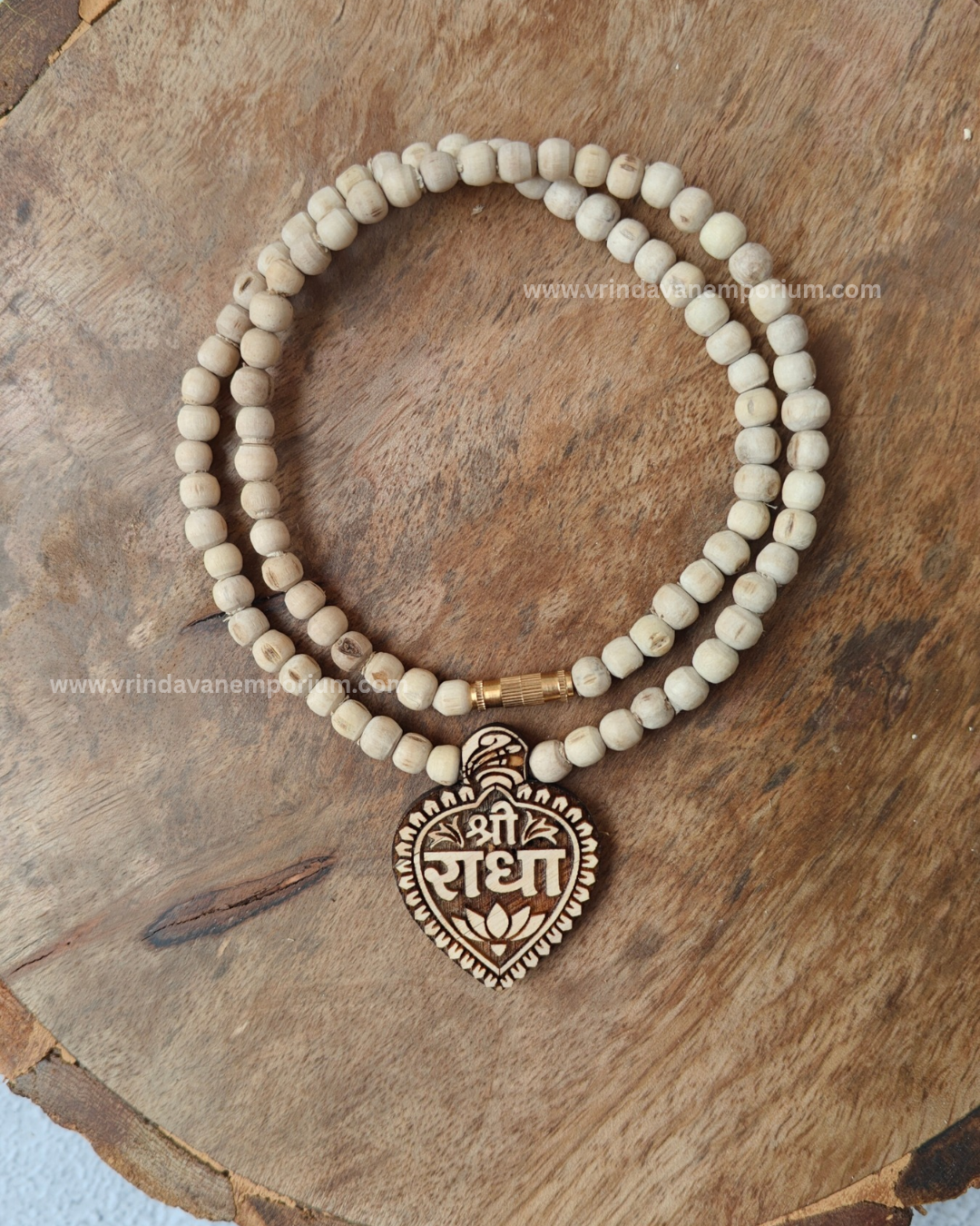 Shree radha heart shape locket mala