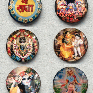 Set of 6 glass magnets