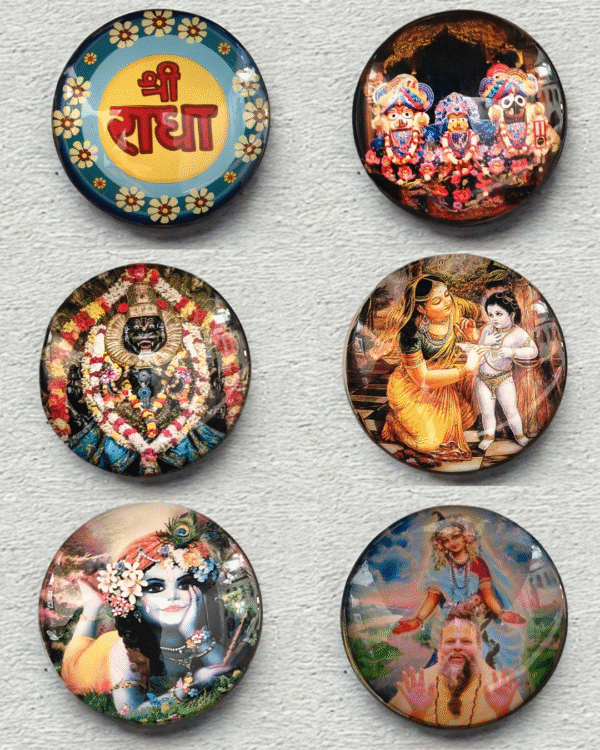 Set of 6 glass magnets