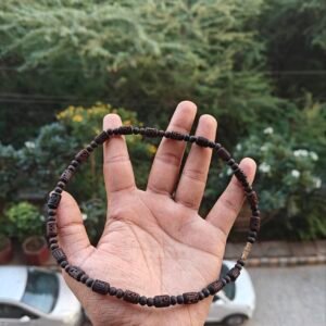 Black brown radha naam kanthi mala