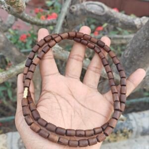 Brown tulsi kanthi mala barrel shape