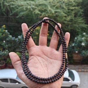 Dark brown gol daana Tulsi kanthi mala 2 round