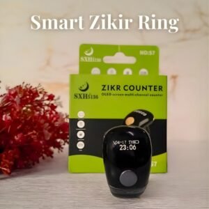 Zikr S7 OLED HD screen tally counter with Type C charging and cable