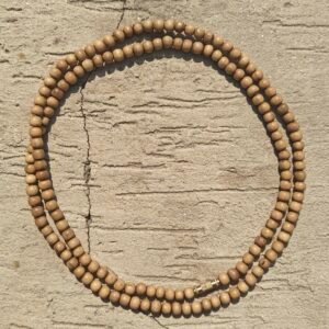 Light brown gol daana Tulsi kanthi mala 2 round