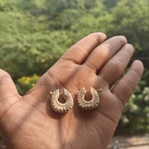 Handcrafted pure tulsi kundals - Ideal for both Men and Women