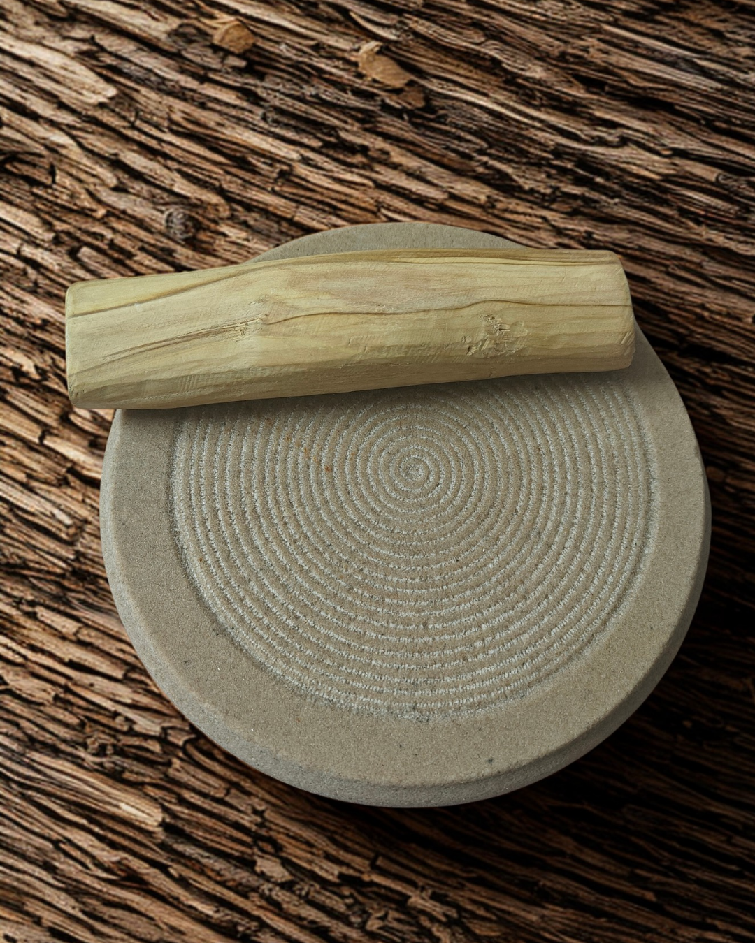 Pure Sandalwood Stick with Rubbing Stone - 100% original - Image 2