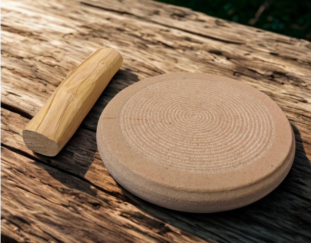 Pure Sandalwood Stick with Rubbing Stone - 100% original