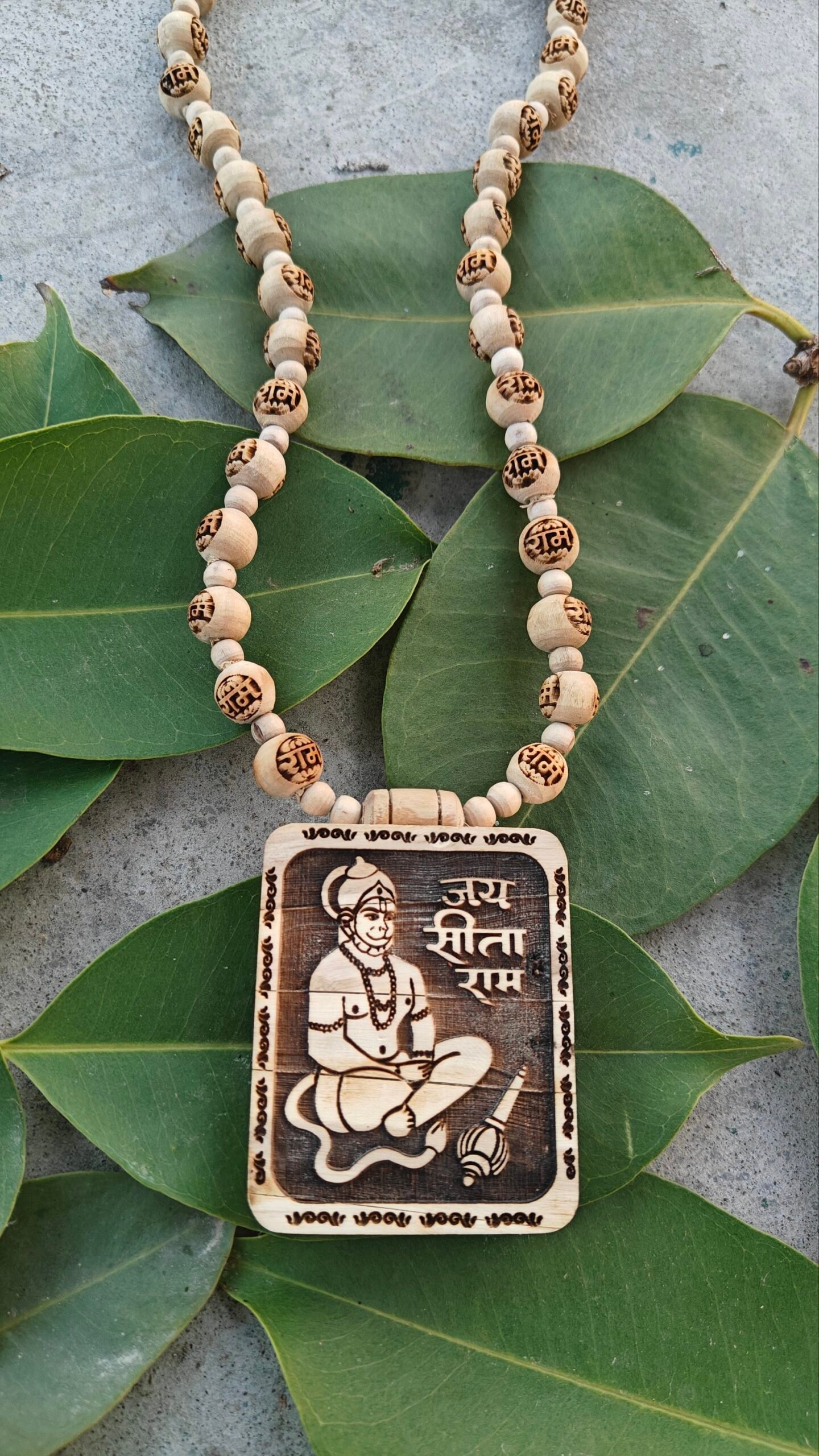 Hanuman Ji Premium Tulsi Locket Mala - Image 3