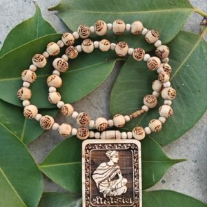 Shree harivansh mahaprabhu Tulsi locket with radha tulsi beads - Thumbnail Image 2