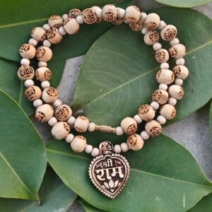 Shree ram Tulsi locket mala with ram name tulsi beads - Thumbnail Image 1