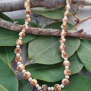 Shree ram Tulsi locket mala with ram name tulsi beads - Thumbnail Image 2