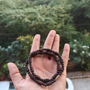 Black brown radha naam kanthi mala - Thumbnail Image 2