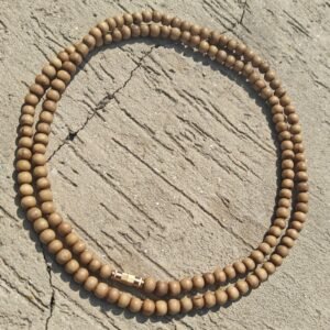 Light brown gol daana Tulsi kanthi mala 2 round - Thumbnail Image 3
