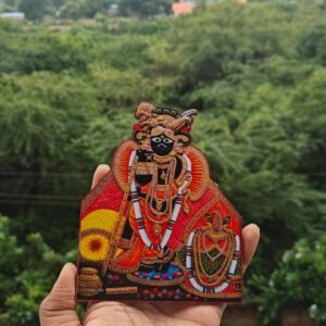Bankey Bihari Ji Wooden Cutout