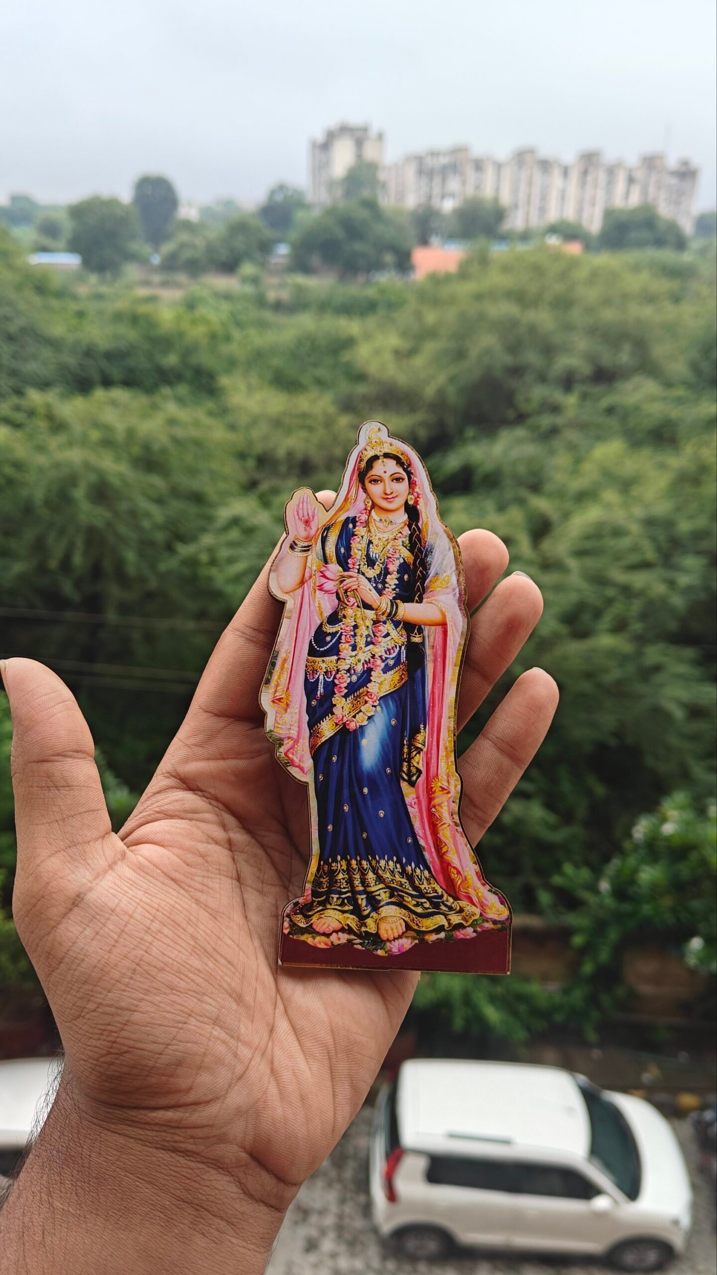 Radha Rani Ji Wooden Cutout - Image 1