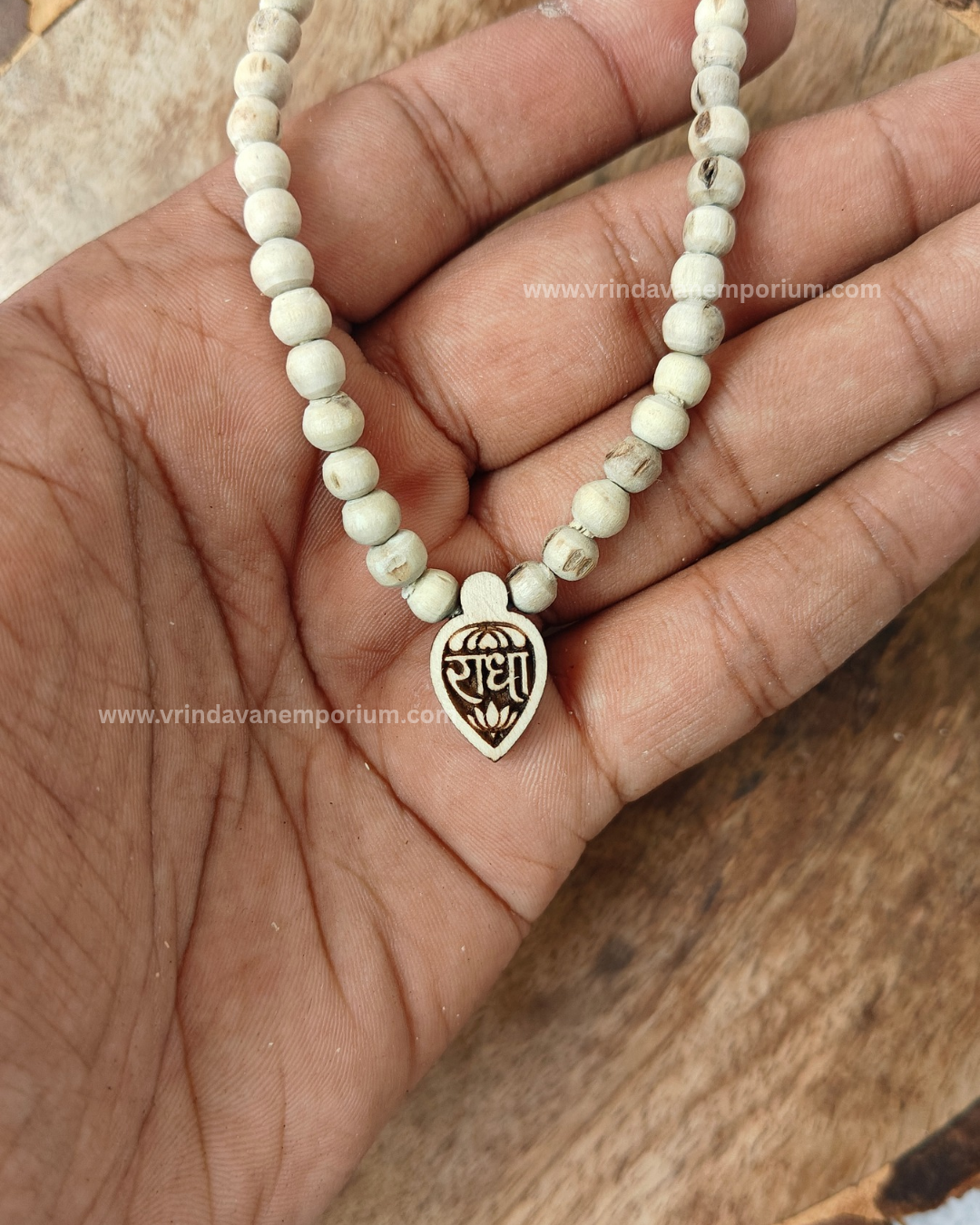 Radha Naam Tulsi Kanthi Locket Mala - Image 2