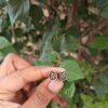 Pure Tulsi Tilak Design Earrings | Handcrafted Tulsi Studs - Thumbnail Image 1