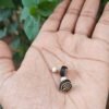 Pure Tulsi Tilak Design Earrings | Handcrafted Tulsi Studs - Thumbnail Image 2