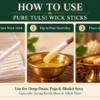 Pure Tulsi Wood Wick Sticks | Traditional Puja & Deepak Seva Wicks (Pack of 36 sticks) - Thumbnail Image 4